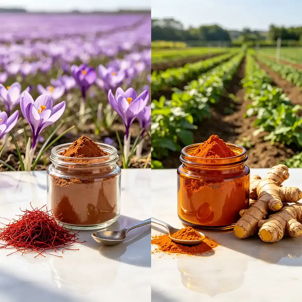 Saffron vs. Turmeric Extract: A Guide to Ingredient Selection for Emotional Health Formulas